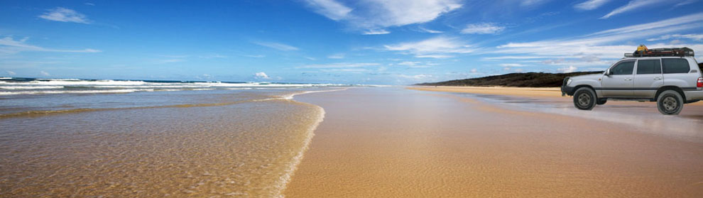 Der Strand von Fraser Island in Australien